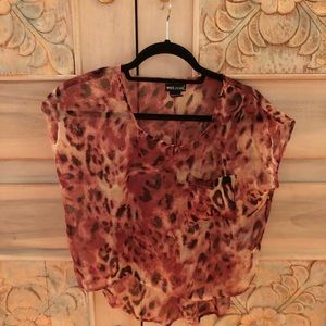 Wet Seal Pink Cheetah Shirt